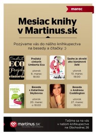 Kníhkupectvo Martinus.sk chystá v marci zaujímavé besedy