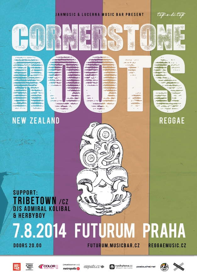 Novozélandská reggae kapela Cornerstone Roots vystoupí 7. srpna poprvé v Praze