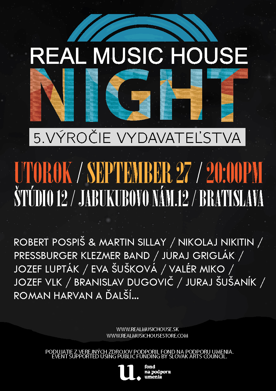 Vydavateľstvo Real Music House oslávi päťročné výročie koncertným večerom